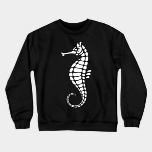 Seahorse White Crewneck Sweatshirt